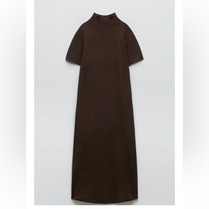 Zara knit mock neck dress